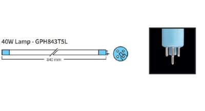 UVC Ersatzlampen 40W - blau Aquaforte Power UVC 840mm