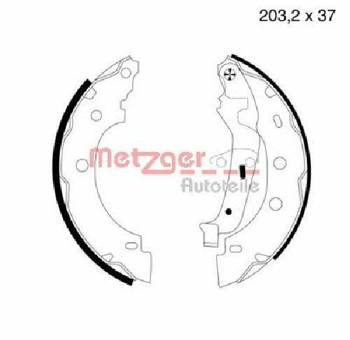 Original Metzger Brake Shoe Set MG 706 for Renault