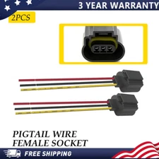 Wire Pigtail Female P 9008 H13 Two Harness Head Light Bulb Socket Connector Plug