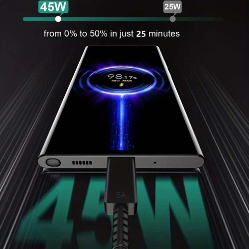 Genuine Samsung 45W Super Fast Charger Adapter USB-C Cable Galaxy S25 S24 Ultra - Picture 4 of 17