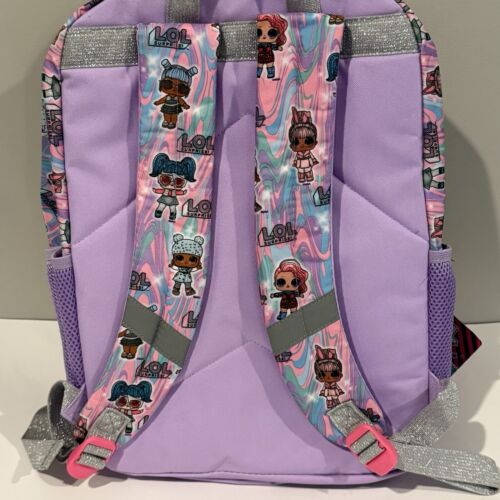 LOL Surprise Girls' 17" Backpack & Lunch Bag Set, Purple Silver Sequin, NWT NEW - Picture 8 of 24