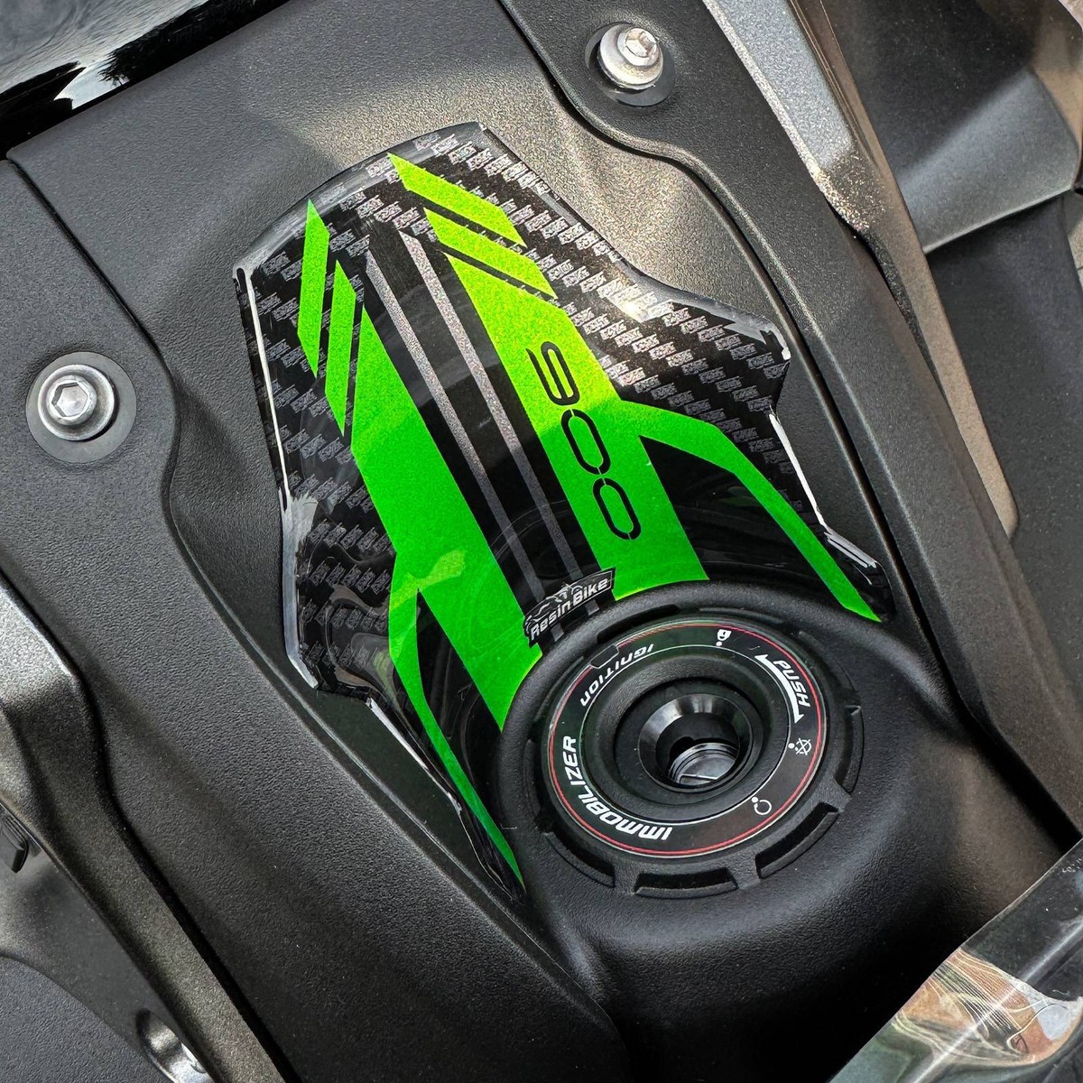 BIKE-label Protector De Depósito De Moto Verde Compatible Con