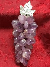 FLAWLESS Exceptional Purple Large GRAPE CLUSTER Stone Marble Alabaster Jade VINE