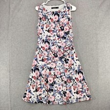 Lauren Ralph Lauren Faux Wrap Dress Womens Size 8 Multicolor Floral Sleeveless