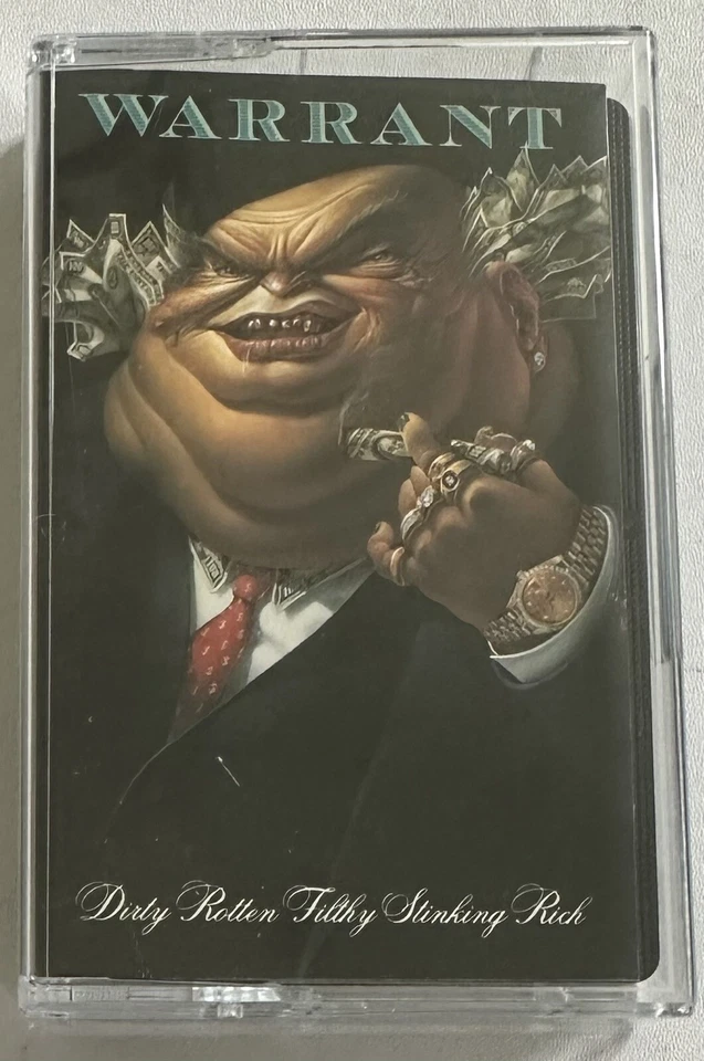 Warrant - Dirty Rotten Filthy Stinking Rich - 1988 Cassette Tape Uk Paper Label - Image 2 of 4
