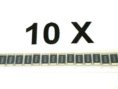 R006, 0,006 Ω, 6 mOhm, 1%, 75ppm, 2 Watt, 2512, WALSIN, WW25NR006FTL, 10 Stück