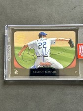 Clayton Kershaw 2011 Bowman Chrome 1/1 2019 Archives Auto On Card Autograph