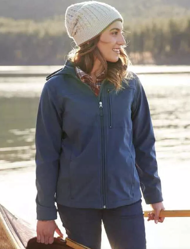 Duluth Trading Company Shoreline Shield Hooded Jacket Blue Womens