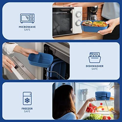 Stackable Bento Lunch Box for Adults and Kids with Large Capacity