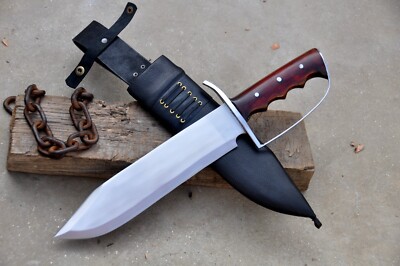 D-Guard Handle Handmade knife-12 inches Long Blade large Hunting,camping,Tactica