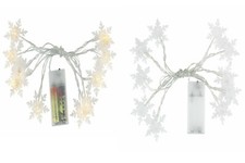 Image of Christmas LED Fairy Curtain Lights Window Snowflake String Xmas Backdrop Hanging