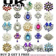 LARGE SILVER GOLD BROOCH JOB LOT BOUQUET PINS DIAMOND PEARL VINTAGE ROSE CRYSTAL