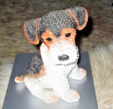 Hund Terrier Castagna 1988 Italy Italien 23 cm massiv mehrfarbig Resin 1,3 kg