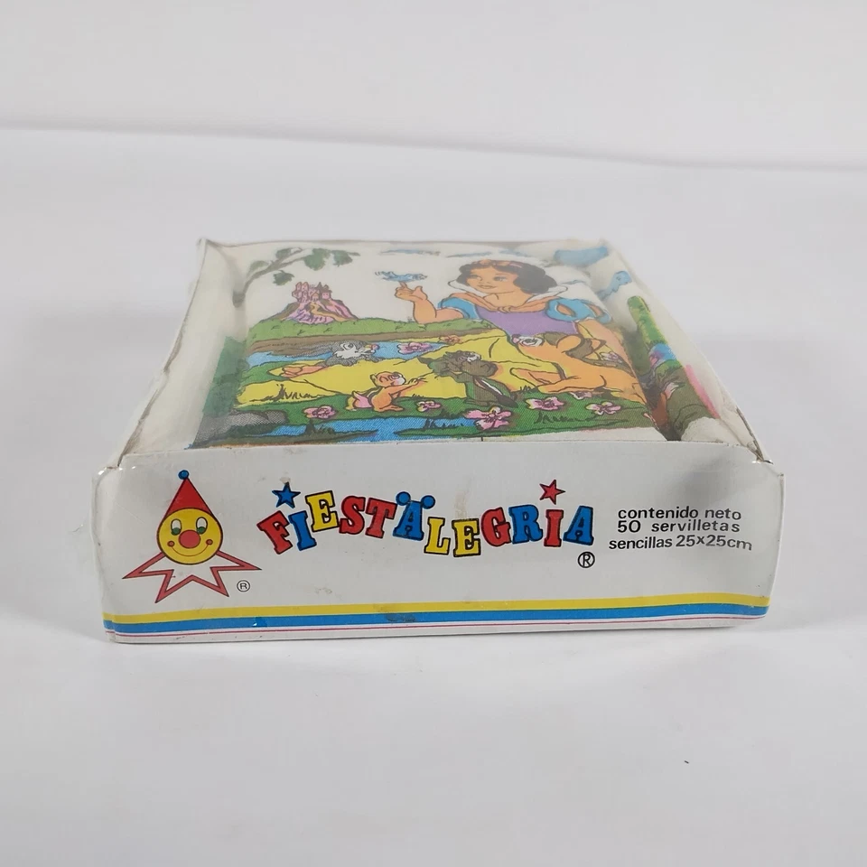 Vintage Disney Snow White Birthday Napkins Mexico Label Ephemera 50 Pack - Image 3 of 4