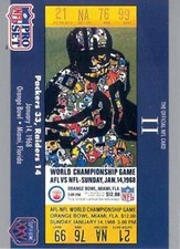 1990-91 Pro Set Super Bowl 160 Football 3 SB III Ticket