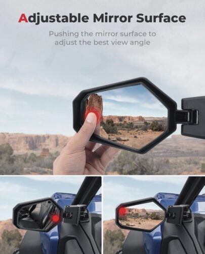 UTV Rear View Driver Side Mirrors for 17-23 Can Am Commander 1000R /MAX 1000R
