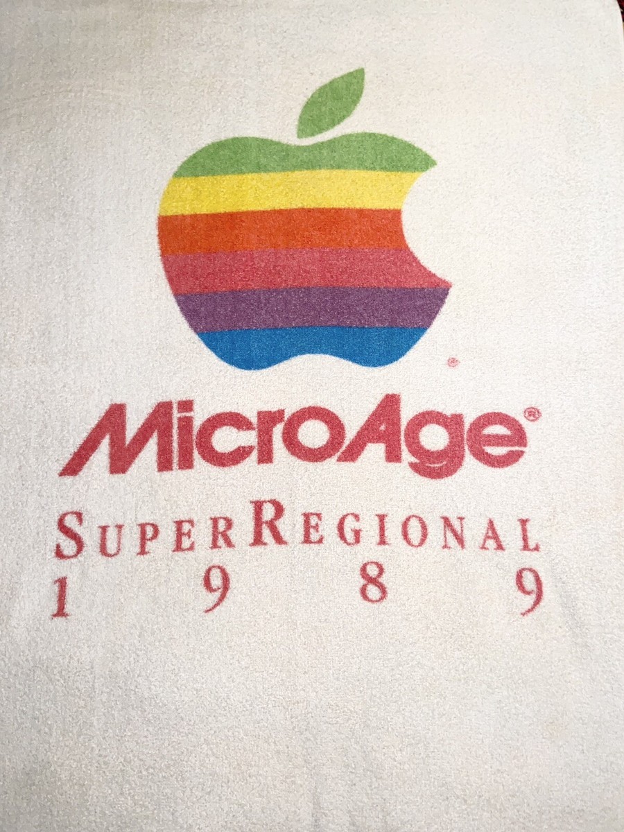 Vintage 1989 APPLE McIntosh Logo Computer MicroAge Super Regional
