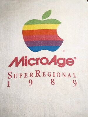 Vintage 1989 APPLE McIntosh Logo Computer MicroAge Super Vintage 1989 APPLE McIntosh Logo Computer MicroAge Super