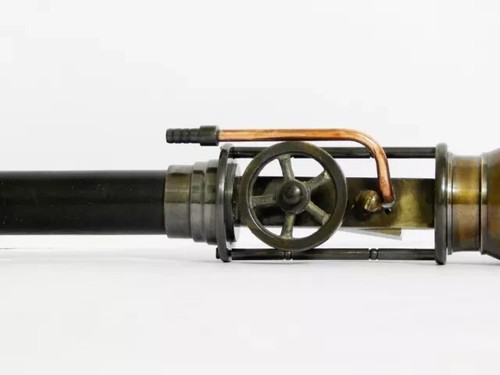 Collectible Walking Cane Stick With Working Steam Engine Model Brass Steampunk - Picture 4 of 10