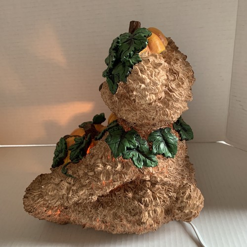 Cracker Barrel? Halloween Light-Up Tabletop 10" Bear Resin Collectible Pumpkins - Picture 14 of 17