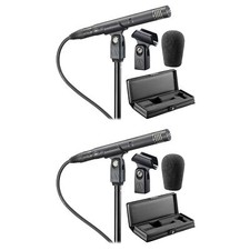 2 Audio Technica At4051b Cardioid Condenser Recording/broadcast Microphones+case