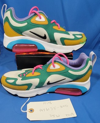 women's air max 200 mystic green white gold suede