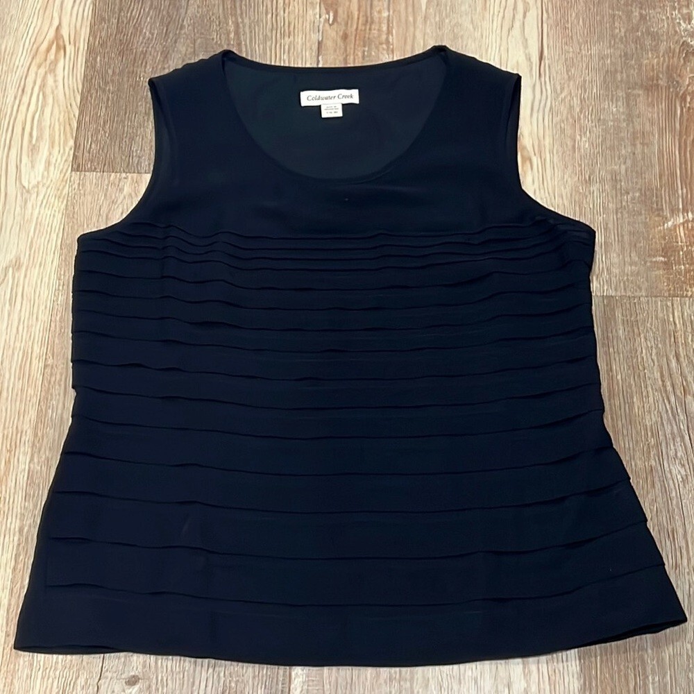 Coldwater Creek Basic Black Shell Size Small - image 1