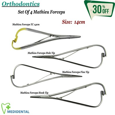 Kieferorthopädie Ligaturzange Nadelhalter Mathieu Pinzette Dentallabor NEU