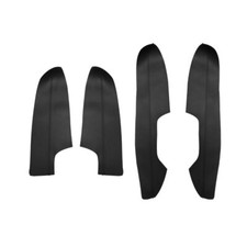 4x Cubierta de tapicería de panel de reposabrazos de puerta de cuero NEGRO para Nissan X-Trail Rogue 14-2018