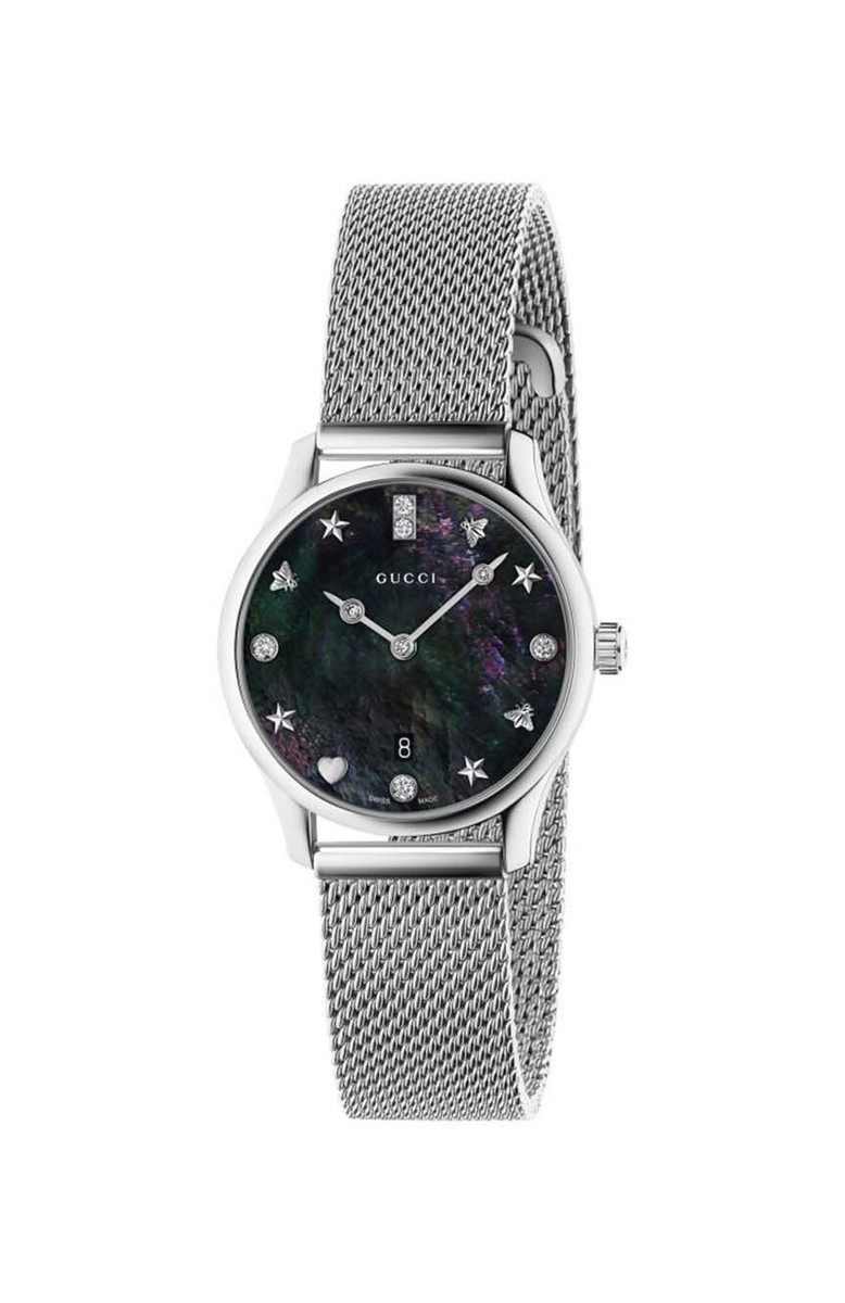 Gucci G-Timeless YA1265001 Black MOP Dial Stainless Steel