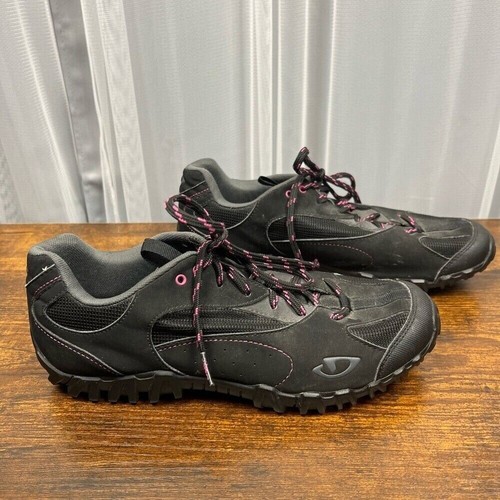 Giro Petra VR Cycling Triathlon Shoes Pink Laces Black SPD Cleats Women's EU 42