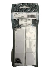 PACK OF 10 MDF & CHIPBOARD CORNER JOINTS WITH COVER IN WHITE 6 X 15MM BRAND NEW