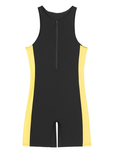 Herren Schwimmanzug Badeanzug Einteiler Ärmellos RushGuard Kurz Overall Bademode - Bild 19 von 51