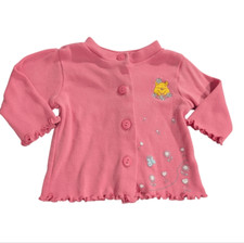 Disney Winnie The Pooh Vintage Pink Cardigan Sweater Top Infant