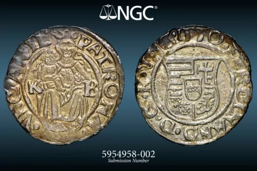 1550 KB HUNGARY DENAR SILVER NGC MS62 #5954958-002 MINT STATE! - MADONNA & CHILD