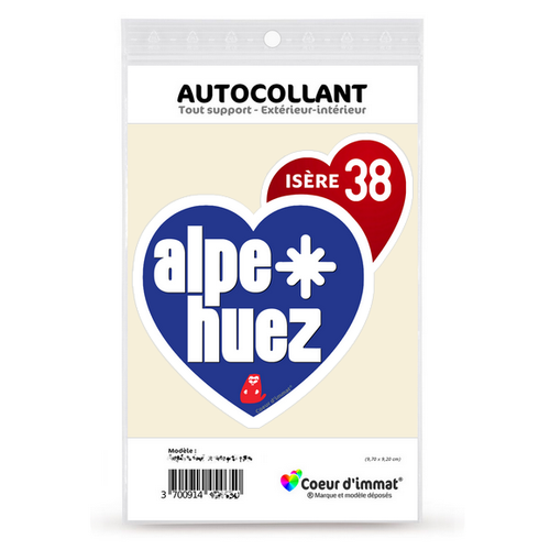 Sticker autocollant Coeur J'aime l'Isère - Alpe d'Huez - Picture 5 of 6