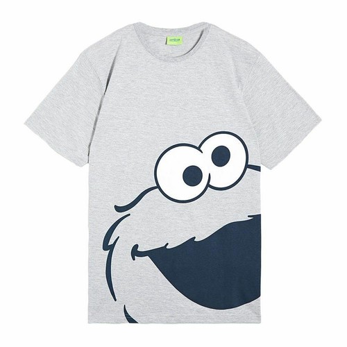 Sesame Street Cookie Monster Face Grey 