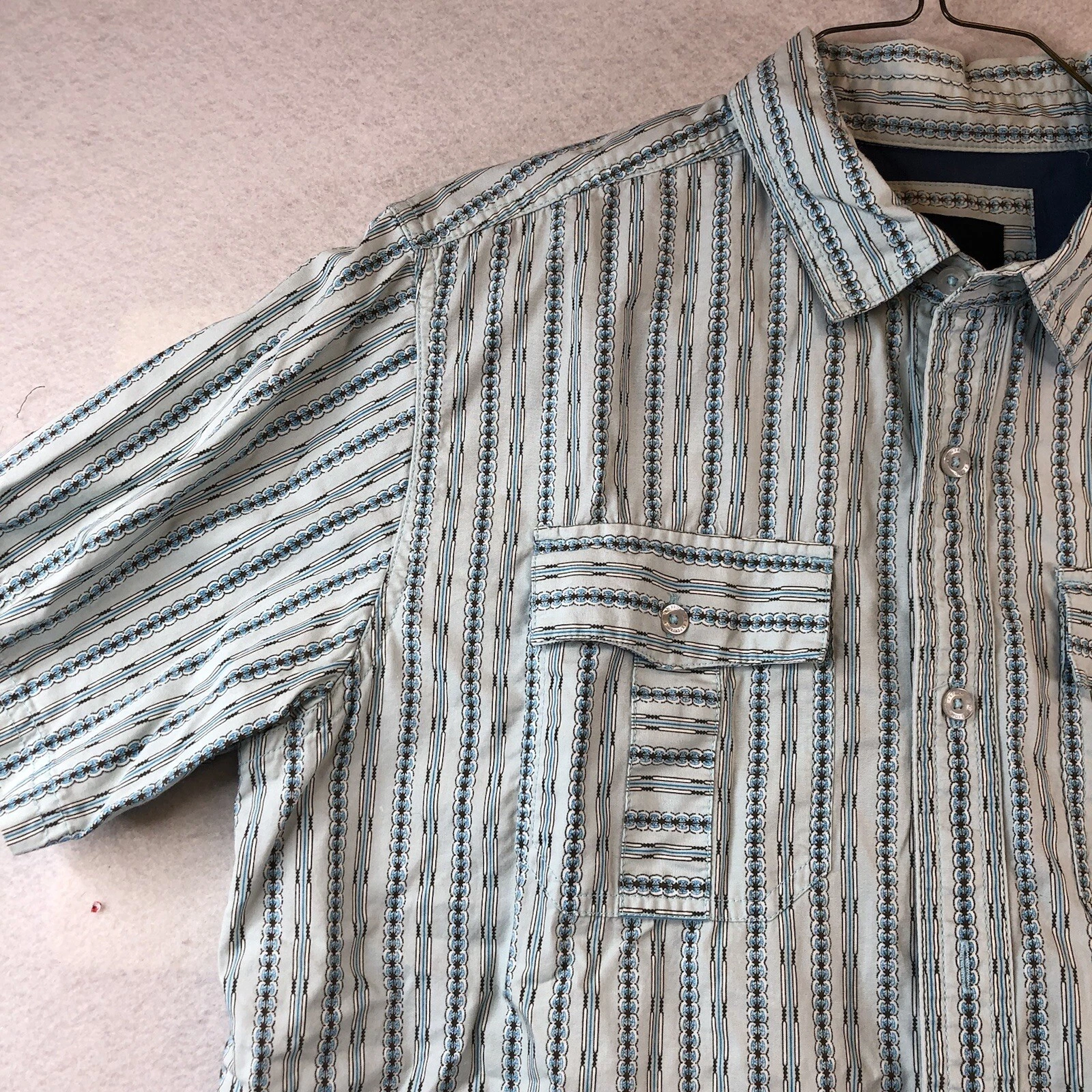 prana short sleeve button down organic cotton shirt