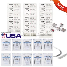 US Dental Orthodontic Brackets Braces/ Super Elastic Niti Arch Wires Ovoid Sets