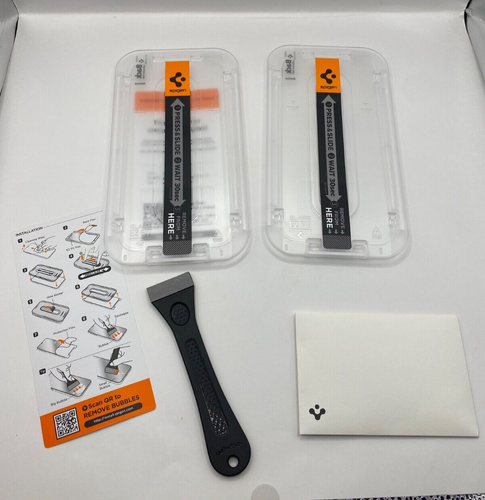 GLASS SCREEN PROTECTORS SUITABLE FOR IPHONE 15 PRO MAX , DUO PACK WITH EASY FIT. - Zdjęcie 4 z 5