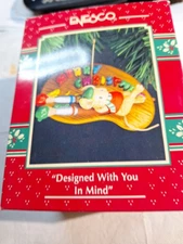 1993 Enesco Designed With You In Mind Christmas Ornament w Box Limited Ed 589306