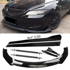 Front Rear Bumper Lip Spoiler Body Kit Splitter Side Skirt For Mazda 2 3 5 6