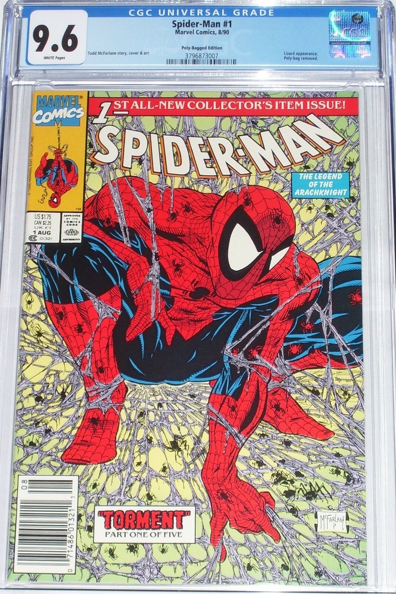 Spider-Man #1 CGC 9.6 Poly-Bagged Newsstand Edition all Todd