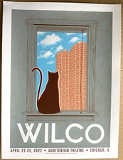 RARE WILCO POSTER Auditorium Theatre Chicago IL April 22-24 2022 SE Screen Print