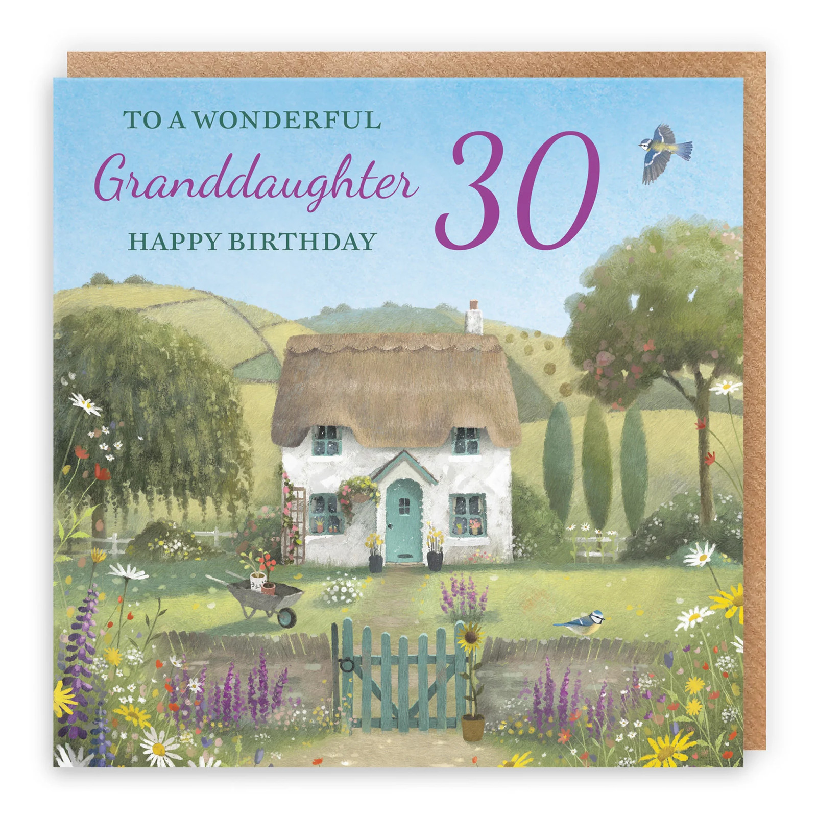 30th Granddaughter Birthday Card Thatched Cottage Milo's Gallery