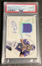 2012 National Treasures Christian Ponder Century Materials Signatures /25 PSA 10