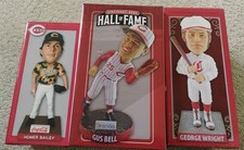 Cincinnati Reds Bobblehead Homer Bailey Gus Bell and George Wright Triple Lot