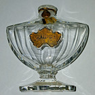 VINTAGE 1950s GUERLAIN SHALIMAR CRYSTAL PERFUME BOTTLE EMPTY + EXPORT STICKER — photo 2
