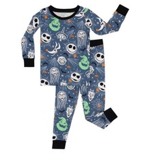 Little Sleepies Bamboo Disney Jack Crew Pajama 2-Pc Set Halloween Size 7/8 NIB