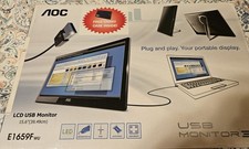 AOC E1659FWU 15.6 Inch Portable Monitor FHD 1366x768 60Hz USB 3.0